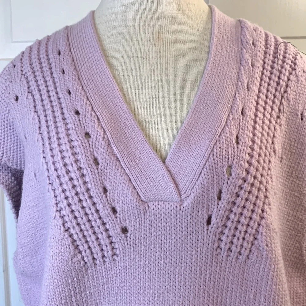 Dear John lavender sz L v neck knit sweater vest